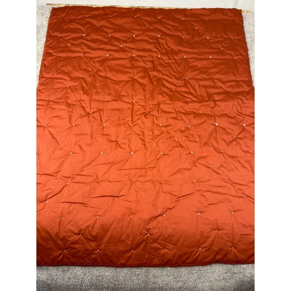 Handmade Vintage Patchwork Tied Quilt Bow 51x41 Baby VTG Nursery Farmhouse Decor